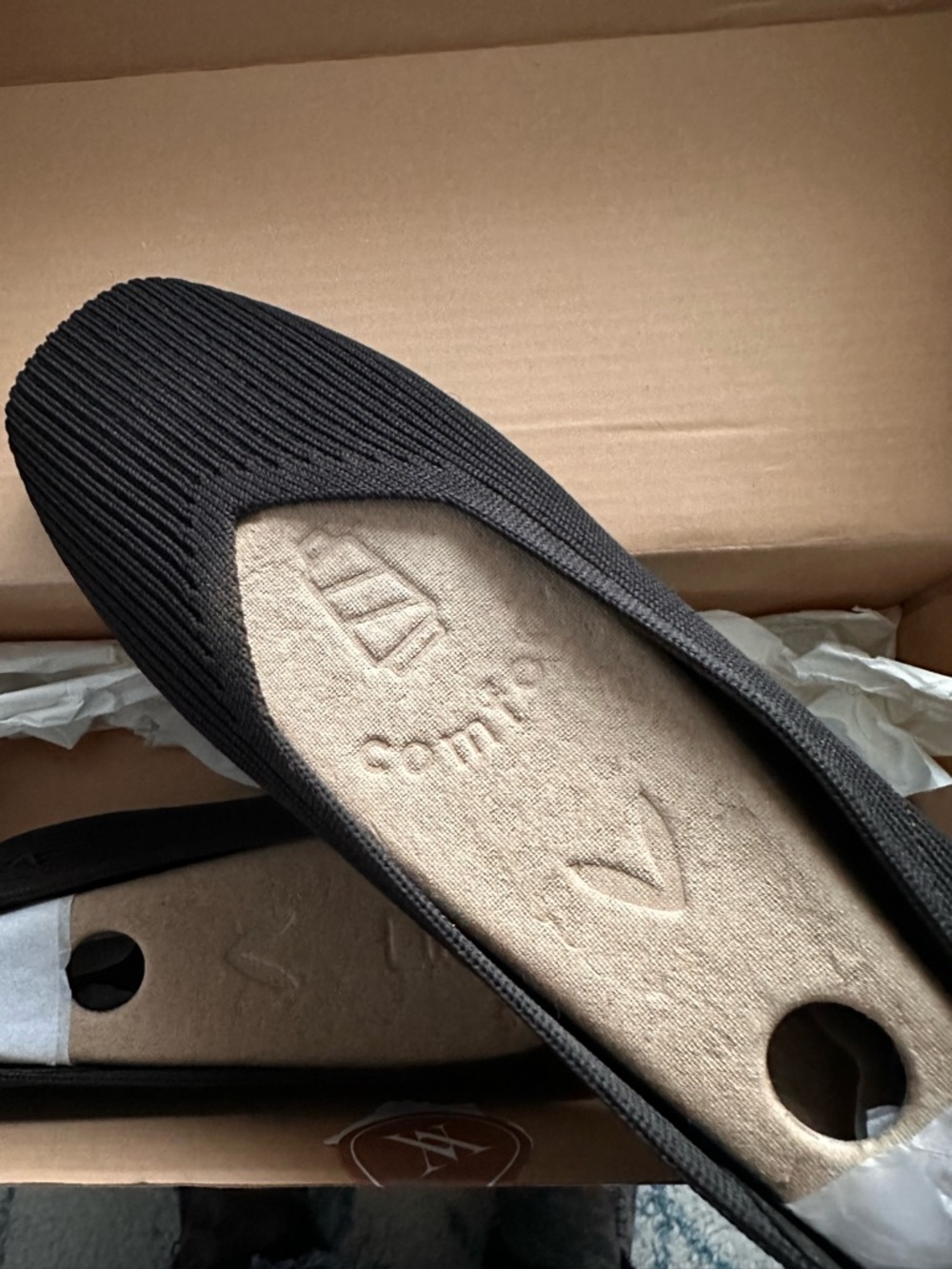 VIVAIA - Conscious Comfort Women's Square Toe Flats — Black